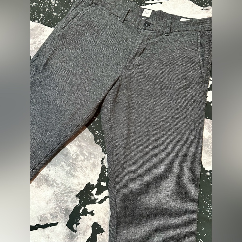 Gap Slim Fit Charcoal Gray Wool Trousers - Picture 3 of 10